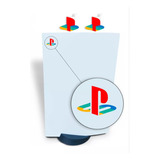 Adesivo Logo Retrô Playstation Console Ps5 Com 02 Unidades.