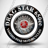 Adesivo Logo Yamaha Drag Star Filtro De Ar Resinado 3d