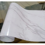Adesivo Mármore Carrara Vinilico Lavável Brilho 3,00 X 0,63m