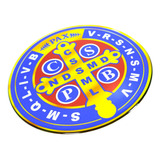 Adesivo Medalha São Bento 3d Colorido Grande Resinado R442