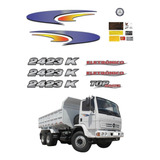 Adesivo Mercedes Benz 2423 K Emblema Truck Resinado 18256 Cor Cinza/azul/laranja/vermelho