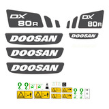 Adesivo Mini Escavadeira Doosan Dx 80r
