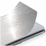 Adesivo Notebook Skin Película Protetora Aço Escovado Prata