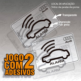 Adesivo P/ Vidro Audi Alarme E Imobilizador (jogo C/ 2 Unid)