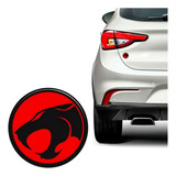 Adesivo Pantera Vermelho Refletivo Resinado Decorativo