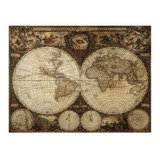 Adesivo Papel Parede Mapa Mundi Retro Antigo 10m²
