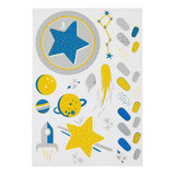 Adesivo Para Patinete Infantil B1 - Cor Branco-estrela