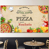 Adesivo Parede Decoração Pizza Massas Italiana Comércio
