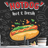Adesivo Parede Lanches Hot Dog Cachorro