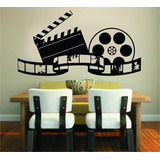 Adesivo Parede Sala Quarto Filme Cinema Claquete Foto