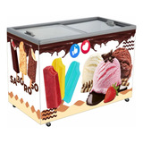 Adesivo Personalizado Freezer Sorveteria 120x80x70 Mod708