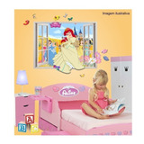 Adesivo Princesa Disney Ariel Na Janela Quarto Menina
