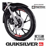 Adesivo Quiksilver Roda Moto - Kit Com 8 Adesivos