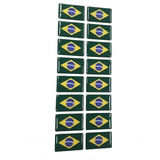 Adesivo Resinado Bandeira Do Brasil Carro E Moto 16 Unidades