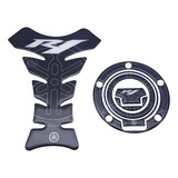 Adesivo Resinado Protetor Tankpad Bocal Para Yamaha R1 13619 Cor Preto