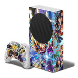 Adesivo Skin Xbox Series S E Dois Controles Dragon Ball Z B2