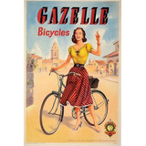Adesivo Vintage Bike Gazelle - Art & Decor 30 Cm X 42 Cm