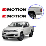 Adesivo Volkswagen Amarok 4motion Lateral 2 Unid 2017 A 2021 Cor Preto-vermelho Virtual Stock