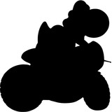 Adesivo Yoshi Mario Mario Kart 8