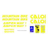 Adesivos Antiga Bicicleta Caloi Aspen Way 1 Amarelo/prata