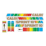 Adesivos Antiga Caloi 10 Sprint 1980 Mod 1 Letra Dourada