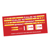 Adesivos Antiga Caloi 10 Sprint 1985 Laranja Letra Branca
