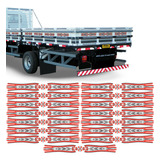 Adesivos Carroceria Caminhão Universal Kit Vermelho