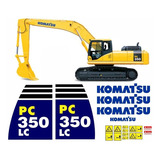 Adesivos Compatível Escavadeira Komatsu Pc350lc +