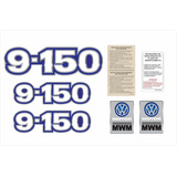 Adesivos Compatível Vw 9-150 Mwm Resinados Etiquetas R810 Cor Padrão