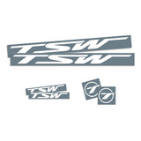 Adesivos Decorativos Para Bikes Tsw Branco Brilhante