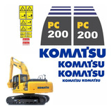 Adesivos Escavadeira Komatsu Pc200-8 Pc2008 Kit Completo Mk