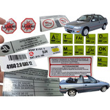 Adesivos Escort Xr3 2 0i Motor cofre mini frente para brisa