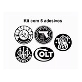 Adesivos Glock Beretta Colt Taurus Smith Wesson 5 Unidades 