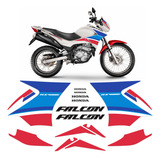 Adesivos Honda Nx400 Falcon Special Edition 2015 Moto Branca