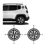 Adesivos Jeep Renegade Bússola Rosa Dos