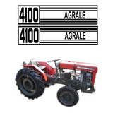 Adesivos Máquina Mini Trator Agrale 4100 10x45cm Ca-12786 Mq