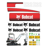 Adesivos Mini Escavadeira Bobcat E32 E