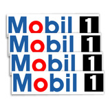 Adesivos Mobil1 4 Pçs 20x5cm Carro Moto Caminhonete Sticker