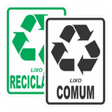 Adesivos P/ Lixeiras 30cm Coleta Seletiva Reciclagem+comum