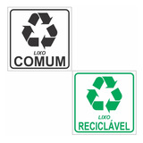 Adesivos P/ Lixeiras Coleta Seletiva Reciclagem+comum
