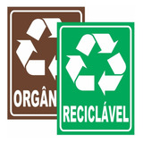 Adesivos P/lixeiras Coleta Seletiva Reciclável +