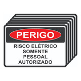 Adesivos Risco Elétrico Somente Pessoas Autor. - Kit Com 10