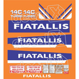 Adesivos Trator De Esteira Compatível Fiatallis 14ct Turbo Cor Adesivo Emblema Gráfico 14ct