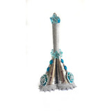 Adja 3 Bocas Decorado Luxo 28cm G Iemanjá Candomblé Umbanda