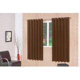 Admirare Curtina Ambientes Pequenos De 170cm X 220cm Liso Cor Tabaco - Unidade De 1
