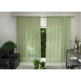 Admirare Curtina Ambientes Pequenos De 170cm X 220cm Liso Cor Verde - Unidade De 1