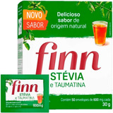 Adoçante Em Pó Stevia E Taumatina Finn Caixa 30g 50 Unidades