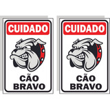 Advertência Cuidado Cão Bravo - Kit