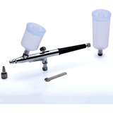Aerografo Duplo Kit Pintura Confeitaria Barbearia Automotivo