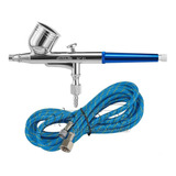 Aerógrafo Profissional Copo Fixo 0,2mm + Mangueira Trançada